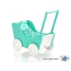 Poppenwagen Hout Mint Wit