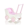 Poppenwagen Hout Roze Wit