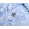 Poppenwagen Hout Wit Blauw