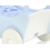 Poppenwagen Hout Wit Blauw