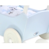 Poppenwagen Hout Wit Blauw
