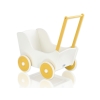 Poppenwagen Hout Wit Geel