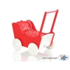 Poppenwagen Hout Wit Rood
