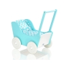 Poppenwagen Hout Wit Turkoois