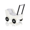 Poppenwagen Hout Wit Zwart