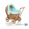 Poppenwagen Rotan Mint