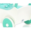 Poppenwagen van Hout met Dekentje Mint Wit