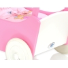 Poppenwagen van Hout met Dekentje Wit