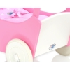 Poppenwagen van Hout met Dekentje Wit