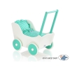 Poppenwagen van Hout Mint Wit