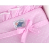 Poppenwagen van Hout Roze Wit