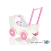 Poppenwagen van Hout Wit