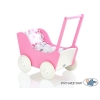 Poppenwagen van Hout Wit