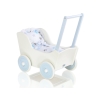 Poppenwagen van Hout Wit Blauw