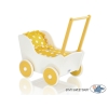 Poppenwagen van Hout Wit Geel