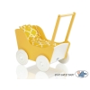 Poppenwagen van Hout Wit Geel