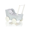 Poppenwagen van Hout Wit Grijs