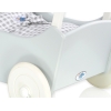 Poppenwagen van Hout Wit Grijs