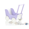 Poppenwagen van Hout Wit Purper