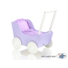 Poppenwagen van Hout Wit Purper