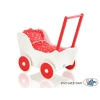Poppenwagen van Hout Wit Rood