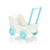 Poppenwagen van Hout Wit Turkoois