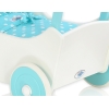 Poppenwagen van Hout Wit Turkoois