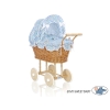 Poppenwagen van Natuurlijke Riet Blauw Bloemenweide Bloemen