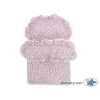 Poppenwagen van riet Roze Bloemenweide Bloemen Stofroze