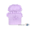 Poppenwagen van Riet Wit Purper Geruit