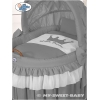 Rieten Babybed met Kap -  Antraciet Little Prince Princess