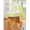 Rieten Babybed met Kap Groen Ezel Luca