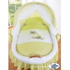 Rieten Babybed met Kap Groen Ezel Luca
