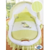 Rieten Babybed met Kap Groen Ezel Luca