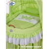 Rieten Babybed met Kap -  Groen Little Prince Princess