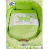 Rieten Babybed met Kap -  Groen Little Prince Princess