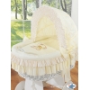 Rieten Babybed met Kap Ivoor Bear With Bow
