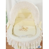 Rieten Babybed met Kap Ivoor Bear With Bow