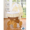 Rieten Babybed met Kap Ivoor Ezel Luca