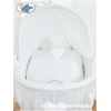 Rieten Babybed met Kap Wit Amelie