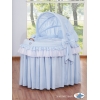 Rieten Babymand met Kap Blauw Little Prince Princess