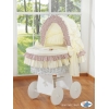 Rieten Babymand met Kap Bruin Bear With Bow