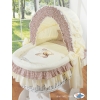 Rieten Babymand met Kap Bruin Bear With Bow