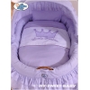 Rieten Babymand met Kap -  Purper Little Prince Princess