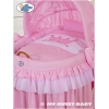 Rieten Babymand met Kap Roze Little Prince Princess