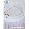 Rieten Kribbe met Kap Wit Little Prince Princess