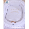 Rieten Kribbe met Kap Wit Little Prince Princess