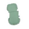 Rieten poppenwagen met stoffen kap Grijs Pastelgroen