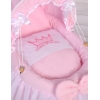 Rieten Poppenbedje Roze