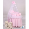 Rieten Poppenwiegje met Hemeltje Roze Little Princess
